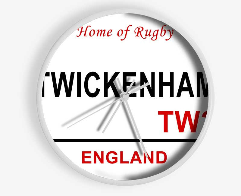 Twickenham Signs Clock - Wallart-Direct UK