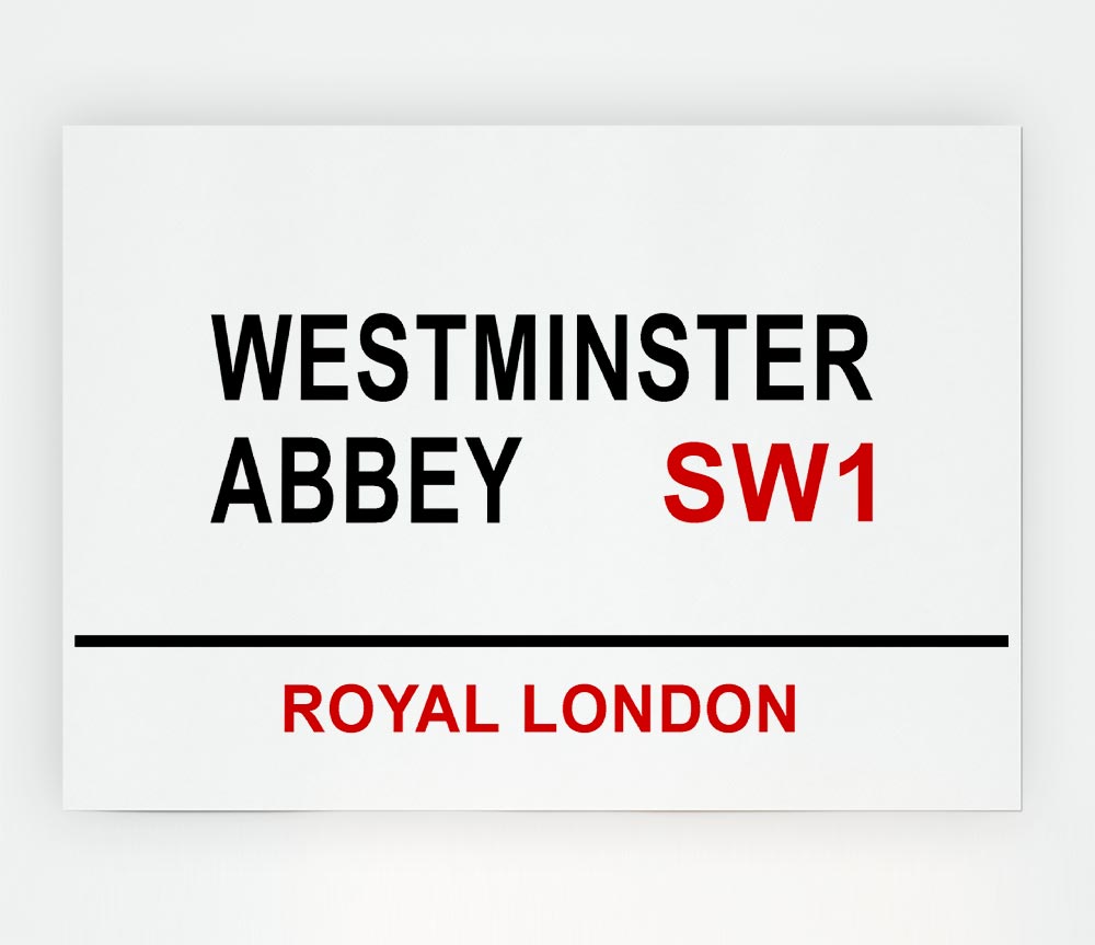 Westminster Abbey Signs Print Poster Wall Art