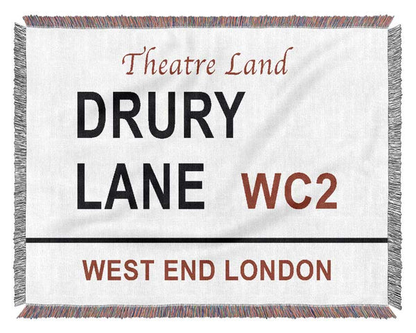 Drury Lane Signs Woven Blanket