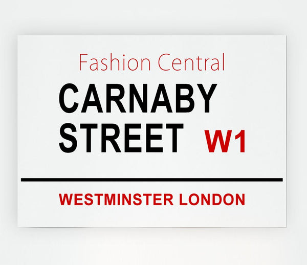 Carnaby Street Signs Print Poster Wall Art