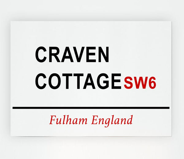 Craven Cottage Signs Print Poster Wall Art