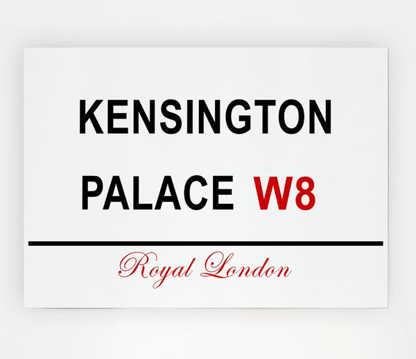 Kensington Palace Signs Print Poster Wall Art