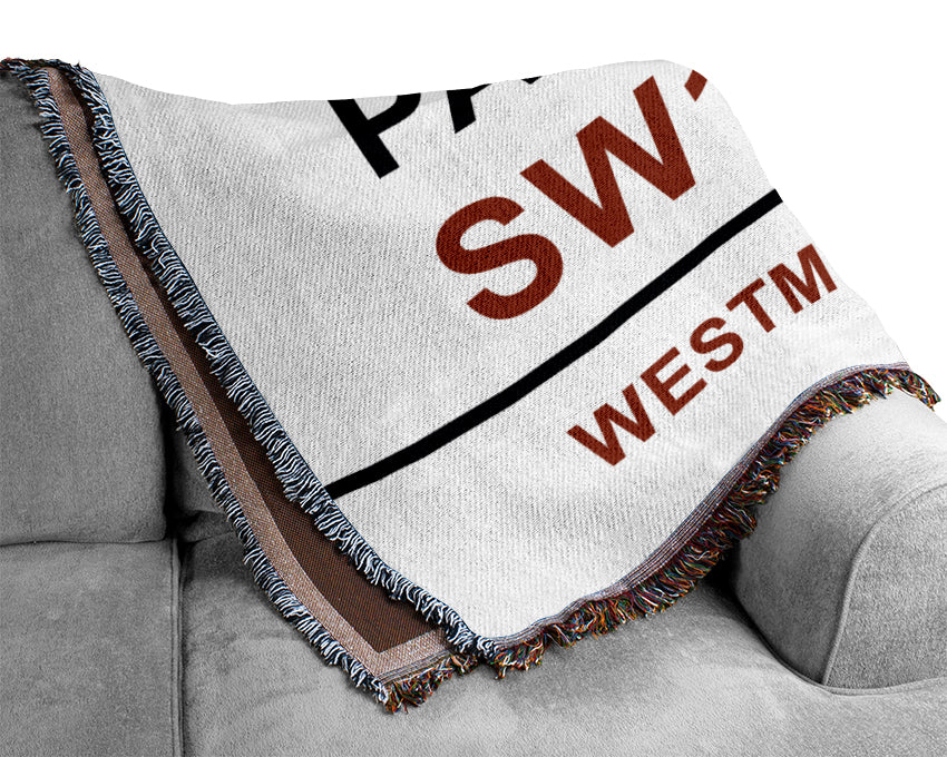 Houses Of Parliament Signs Woven Blanket