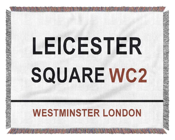 Leicester Square Signs Woven Blanket
