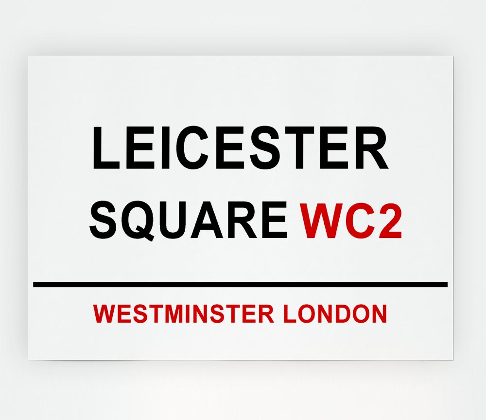 Leicester Square Signs Print Poster Wall Art