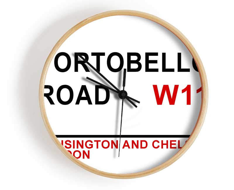 Portobello Road Signs Clock - Wallart-Direct UK