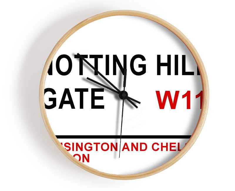 Notting Hill Gate Signs Clock - Wallart-Direct UK