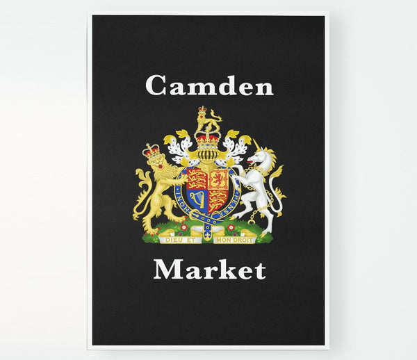 Camden Market Emblem Signs Print Poster Wall Art