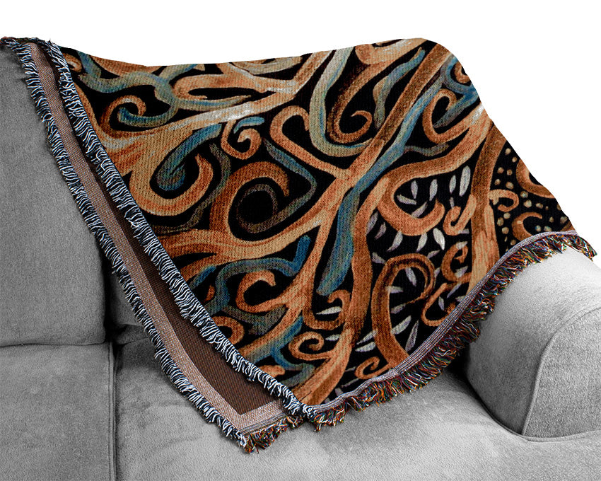 Klimt The Golden Tree Of Life Woven Blanket