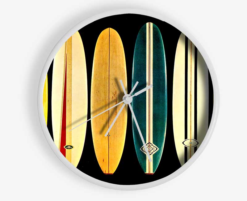 Surfboards At The Ready Clock - Wallart-Direct UK