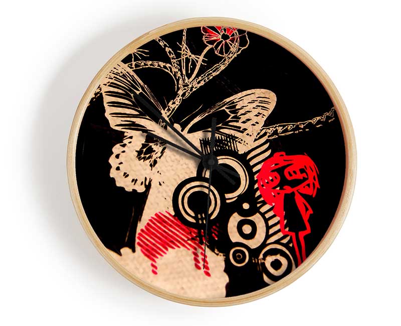 Fairy Tail Butterfly Clock - Wallart-Direct UK