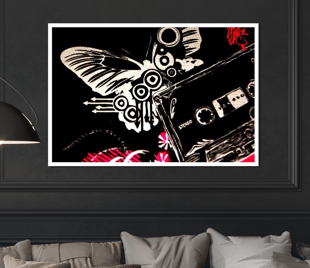 Tape Butterfly Print Poster Wall Art