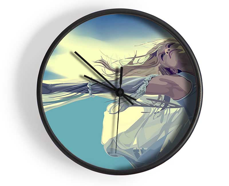 Wind Babe Clock - Wallart-Direct UK