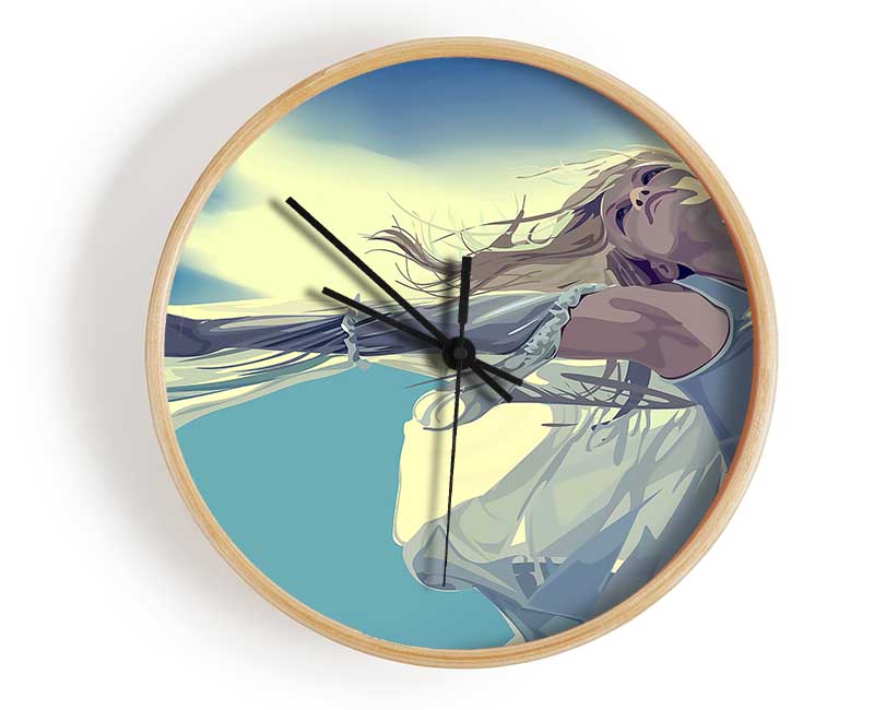 Wind Babe Clock - Wallart-Direct UK