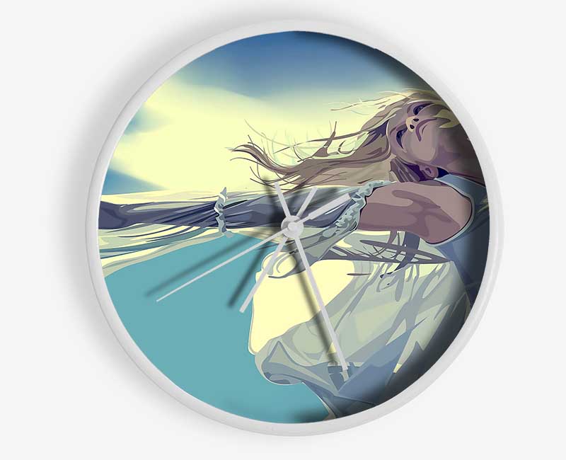 Wind Babe Clock - Wallart-Direct UK