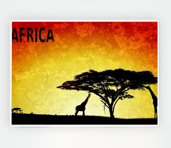 Africa Print Poster Wall Art