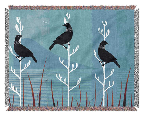 Tui Birds Woven Blanket