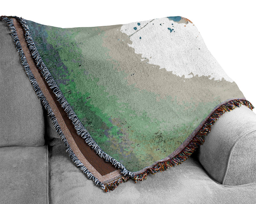 Eye Minimalistic Painting Woven Blanket