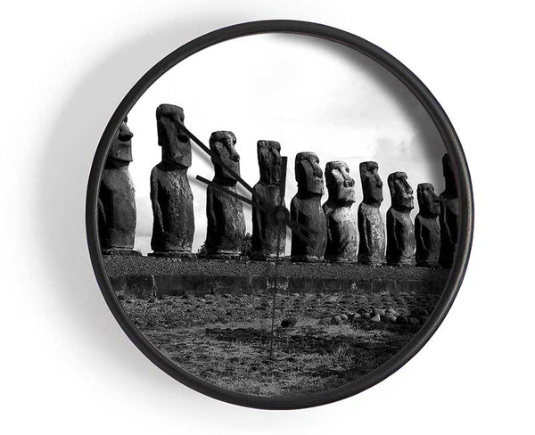Easter Island Statues Clock - Wallart-Direct UK