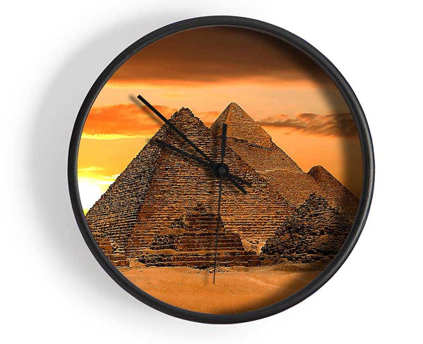 Egyptian Pyramids Cairo Egypt Africa Clock - Wallart-Direct UK