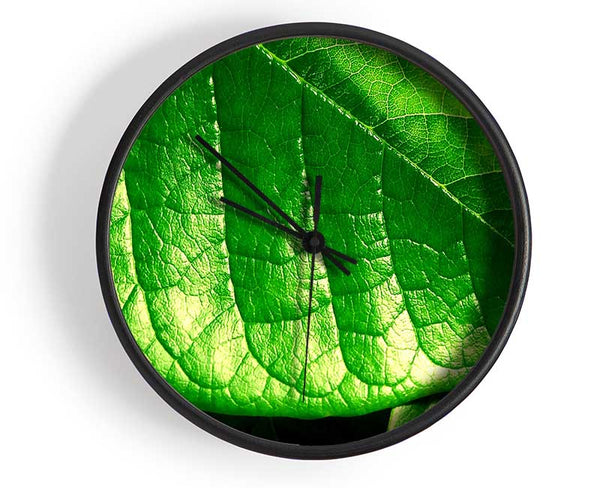Veins Of A Leaf Clock - Wallart-Direct UK