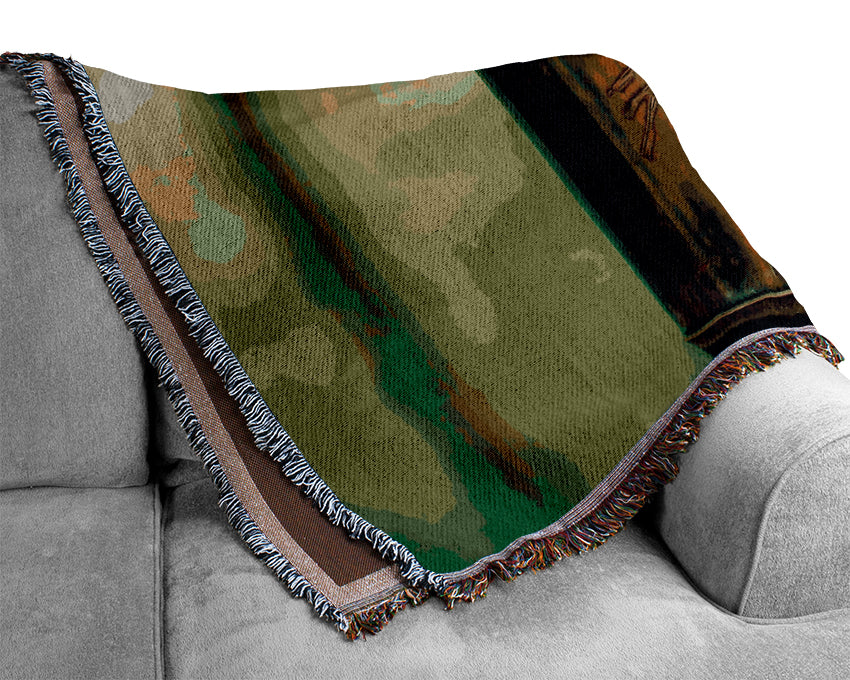 Engraved Bamboo Woven Blanket