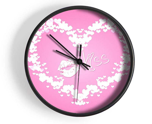 Valentines Day Kiss Clock - Wallart-Direct UK