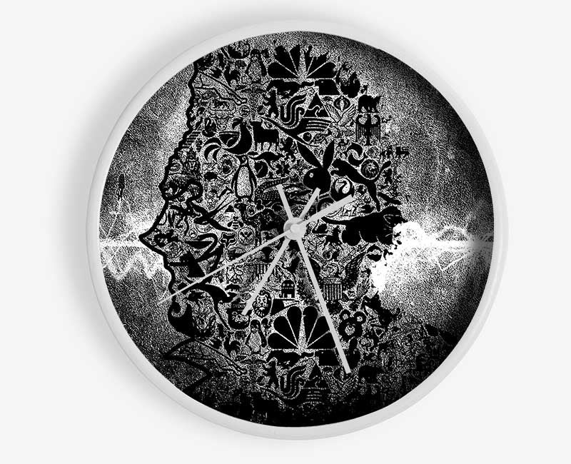 Tick Design Man Clock - Wallart-Direct UK