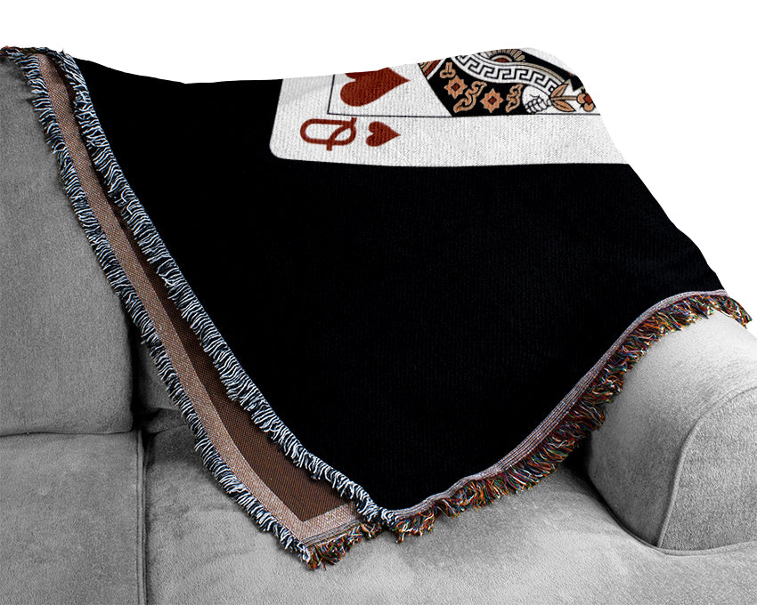 Ladies Poker Woven Blanket