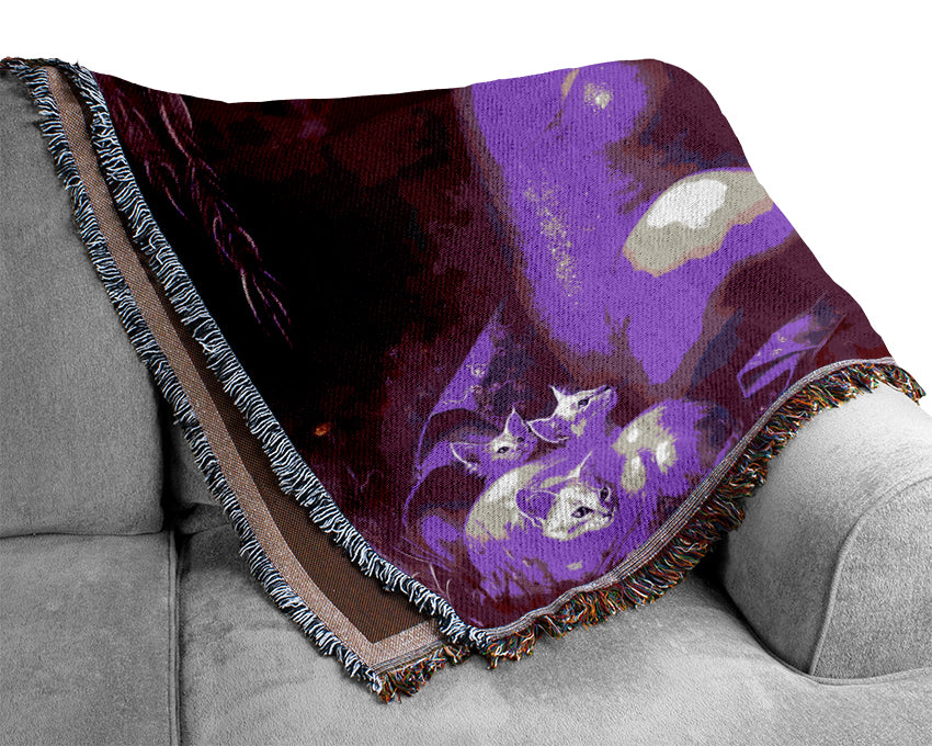 Pixie Cat Lover Woven Blanket