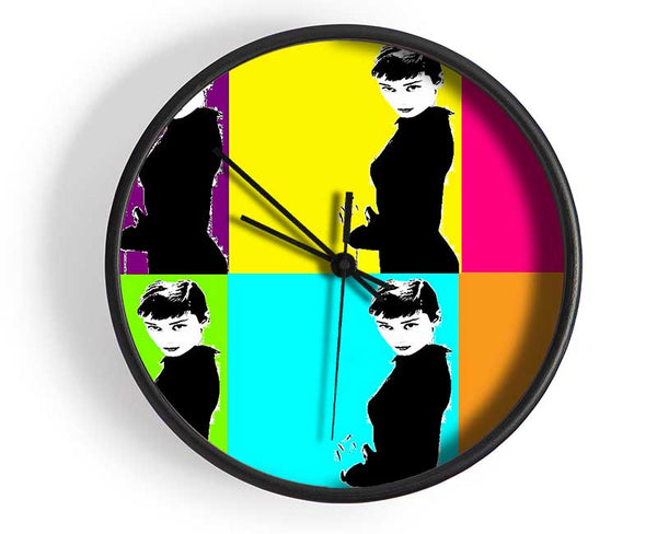 Audrey Hepburn Pop Art Clock - Wallart-Direct UK