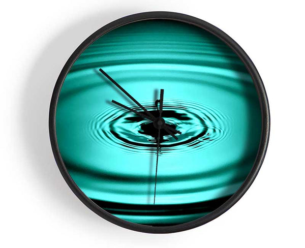 Green Water Droplet Clock - Wallart-Direct UK