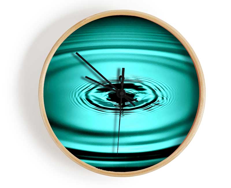 Green Water Droplet Clock - Wallart-Direct UK