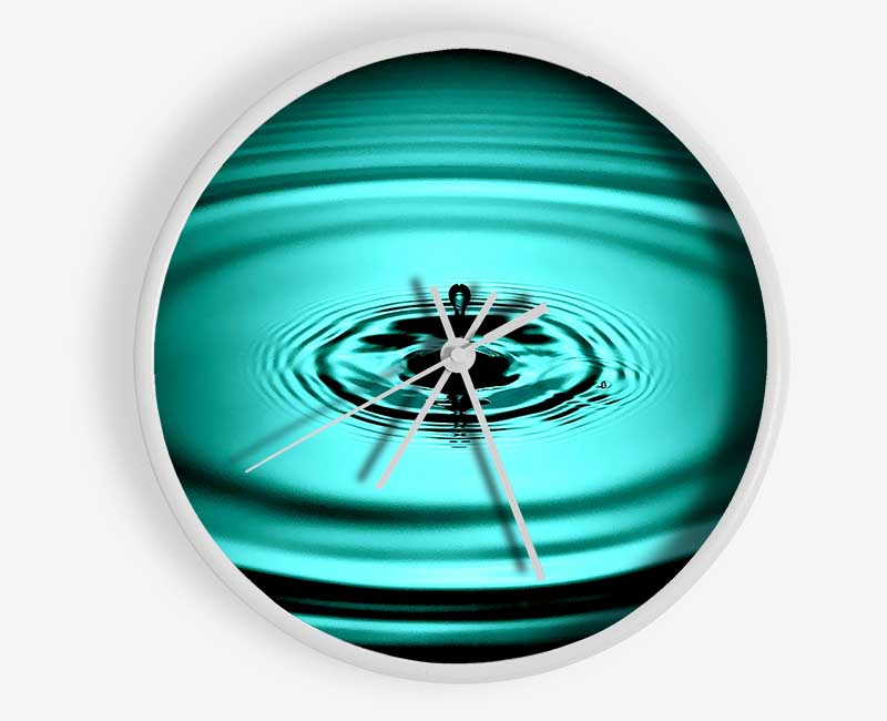 Green Water Droplet Clock - Wallart-Direct UK