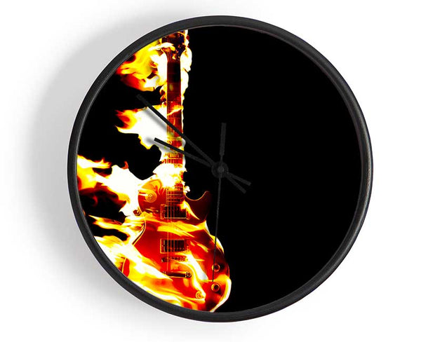 Guitar Flames Clock - Wallart-Direct UK