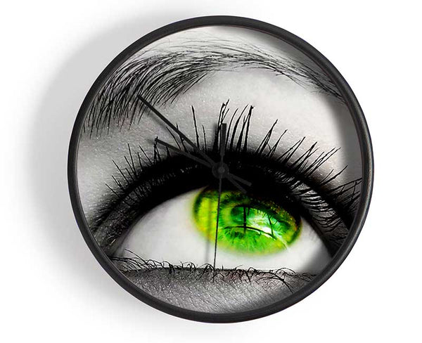 Green Eye Of The World Clock - Wallart-Direct UK