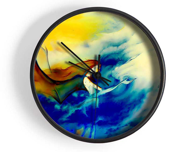 Fairy Dragon Clouds Clock - Wallart-Direct UK