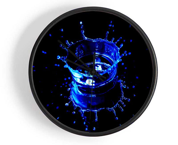 Electric Blue Water Drop Clock - Wallart-Direct UK