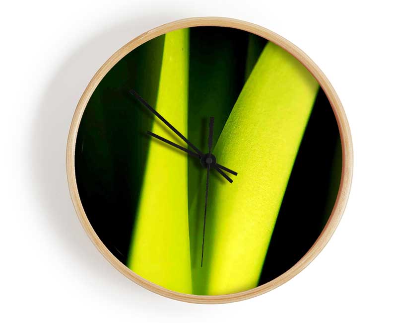 Green Leaf Shine Clock - Wallart-Direct UK