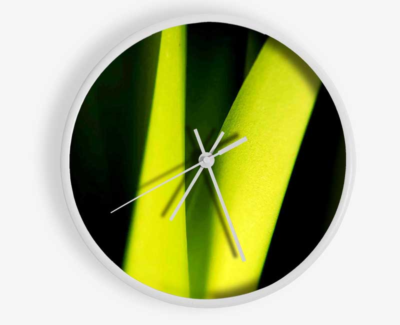 Green Leaf Shine Clock - Wallart-Direct UK