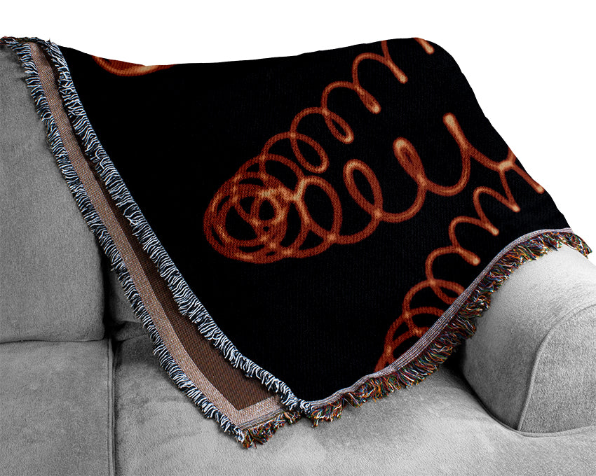 Red Coil Woven Blanket