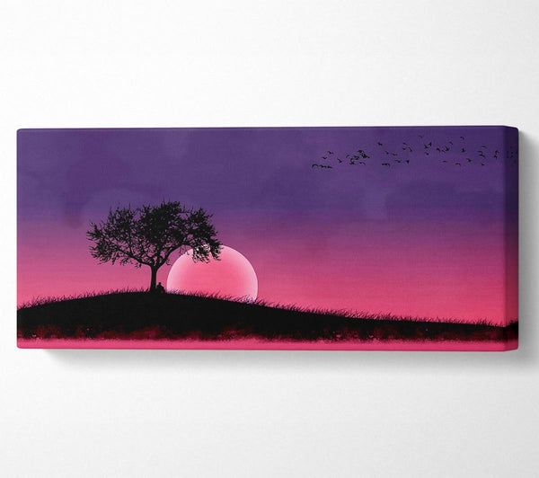 Pink Moonlit River