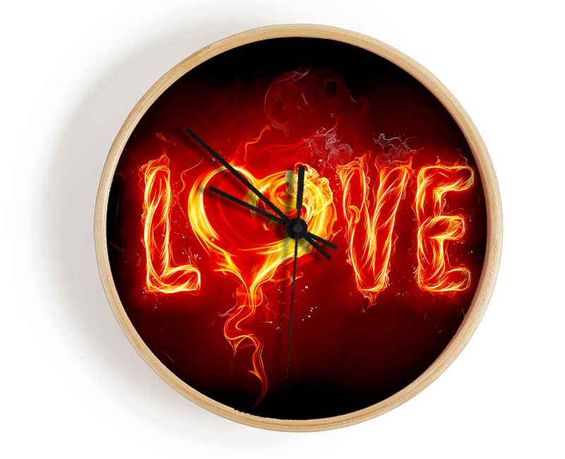 Flames Of Love Clock - Wallart-Direct UK