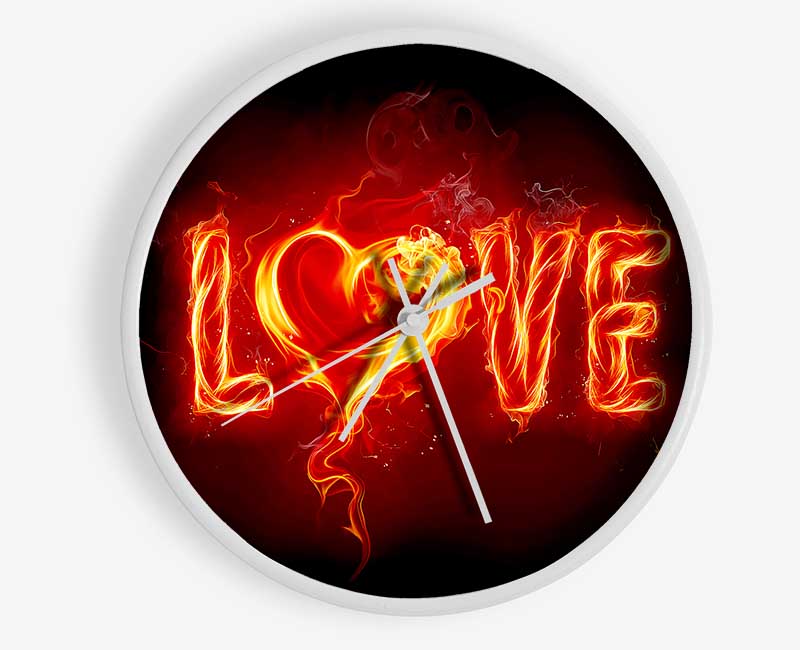 Flames Of Love Clock - Wallart-Direct UK