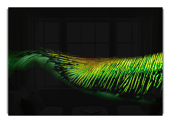 Vibrant Green Feather