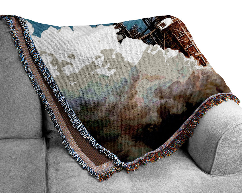 Space Shuttle Take Off Woven Blanket