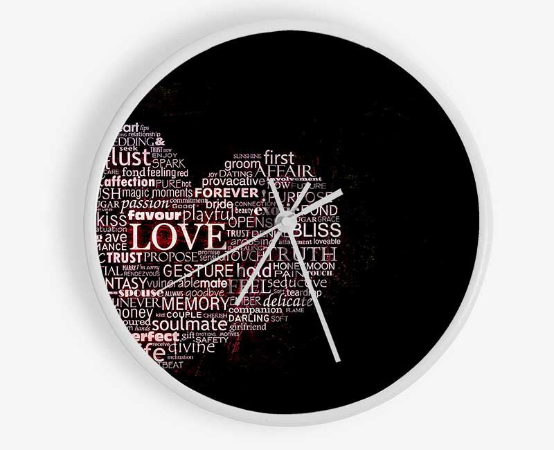 Words Of Love Clock - Wallart-Direct UK
