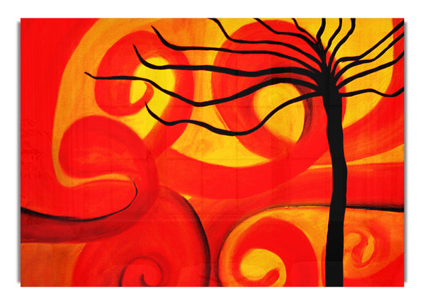 Magischer roter Twist-Baum
