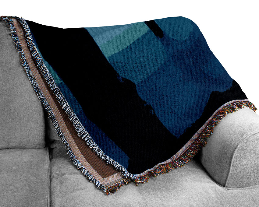 Under The Boardwalk Blues Woven Blanket