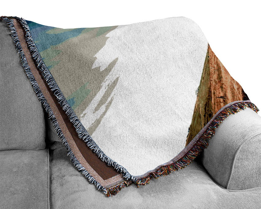 Vertical Road Horizon Woven Blanket